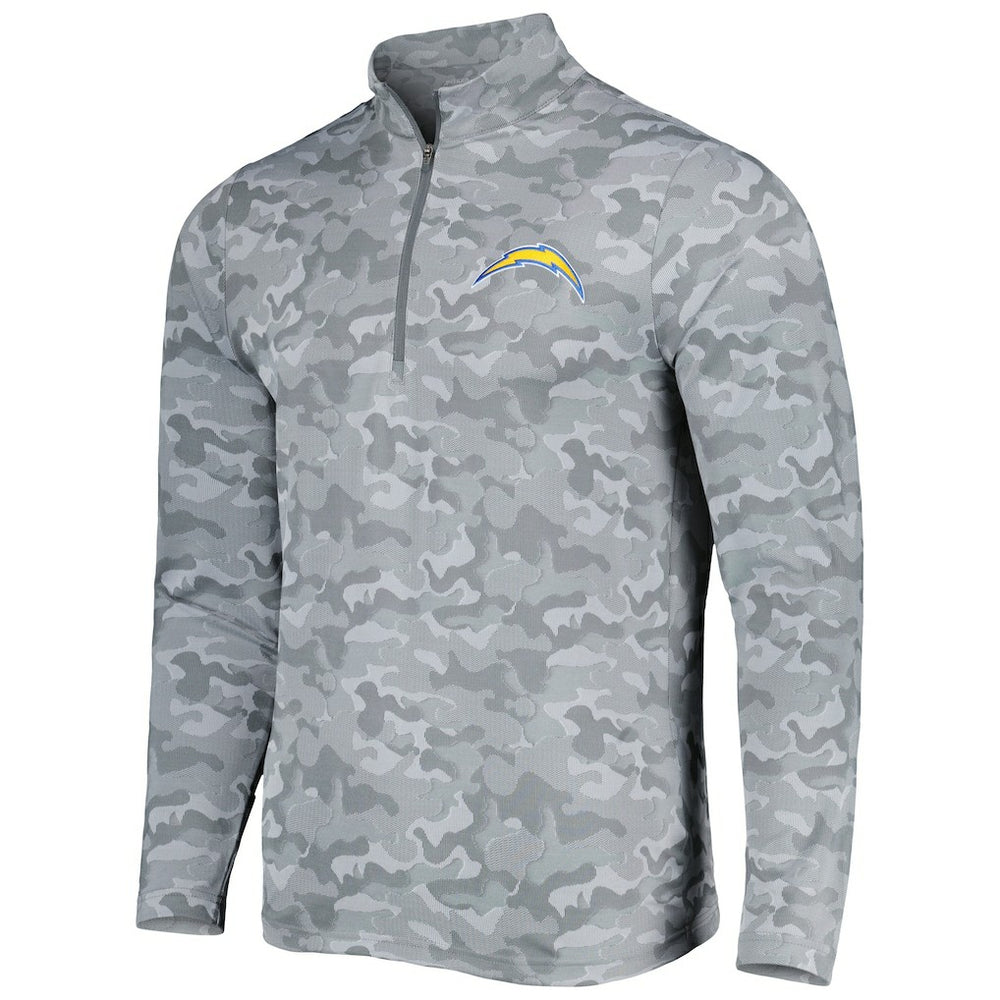 Los Angeles Chargers Antigua Brigade Quarter-Zip Sweatshirt Gray | NFL