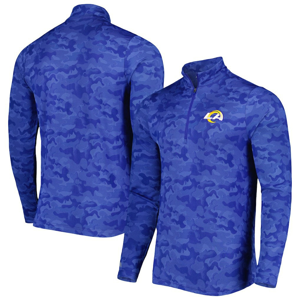 Los Angeles Rams Antigua Brigade Quarter-Zip Sweatshirt Royal | NFL