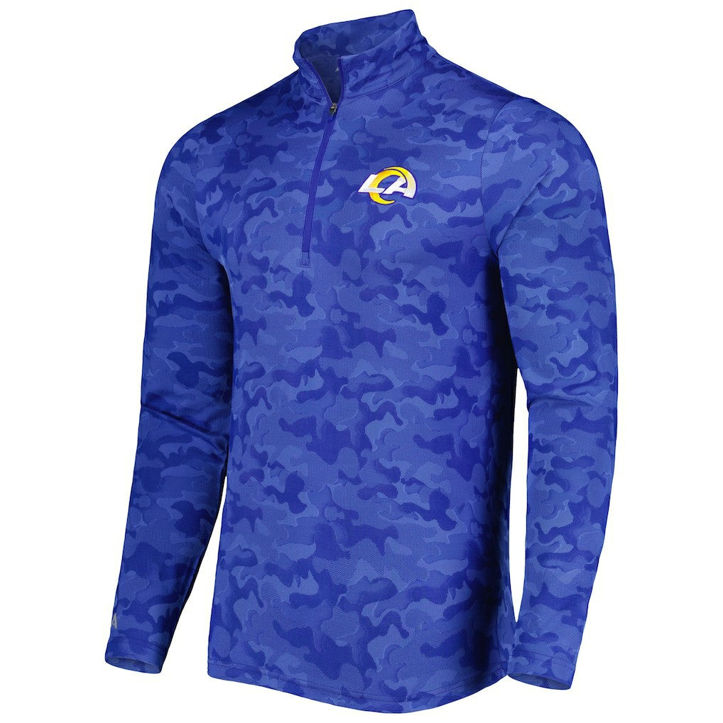 Los Angeles Rams Antigua Brigade Quarter-Zip Sweatshirt Royal | NFL
