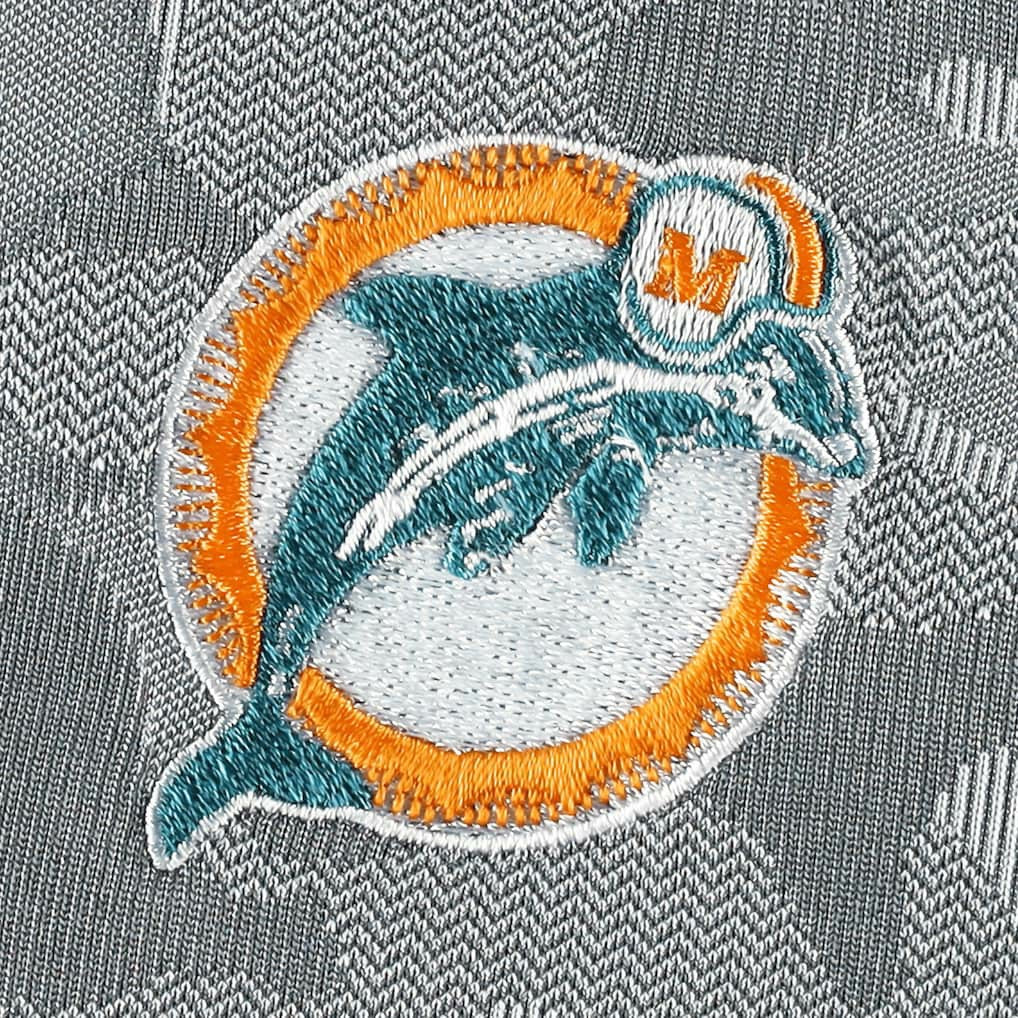 Miami Dolphins Antigua Brigade Throwback Quarter-Zip Top Gray | NFL