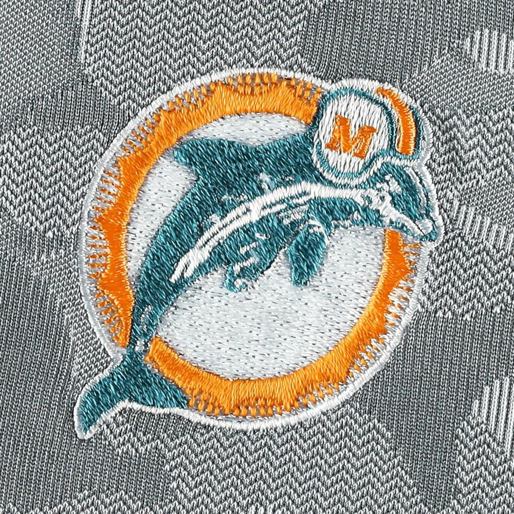 Miami Dolphins Antigua Brigade Throwback Quarter-Zip Top Gray | NFL
