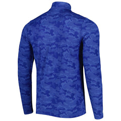 New England Patriots Antigua Brigade Throwback Quarter-Zip Top Royal | NFL