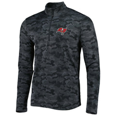 Tampa Bay Buccaneers Antigua Brigade Quarter-Zip Sweatshirt Black | NFL