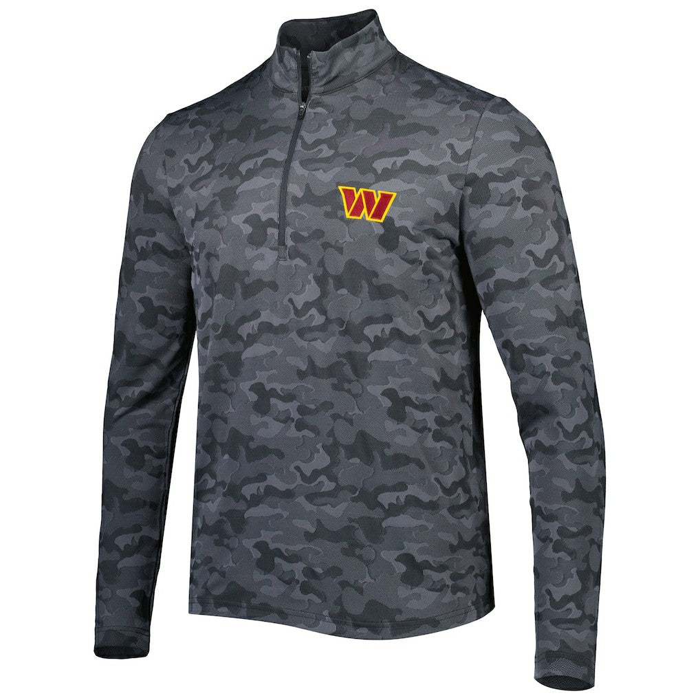 Washington Commanders Antigua Brigade Quarter-Zip Sweatshirt Black | NFL