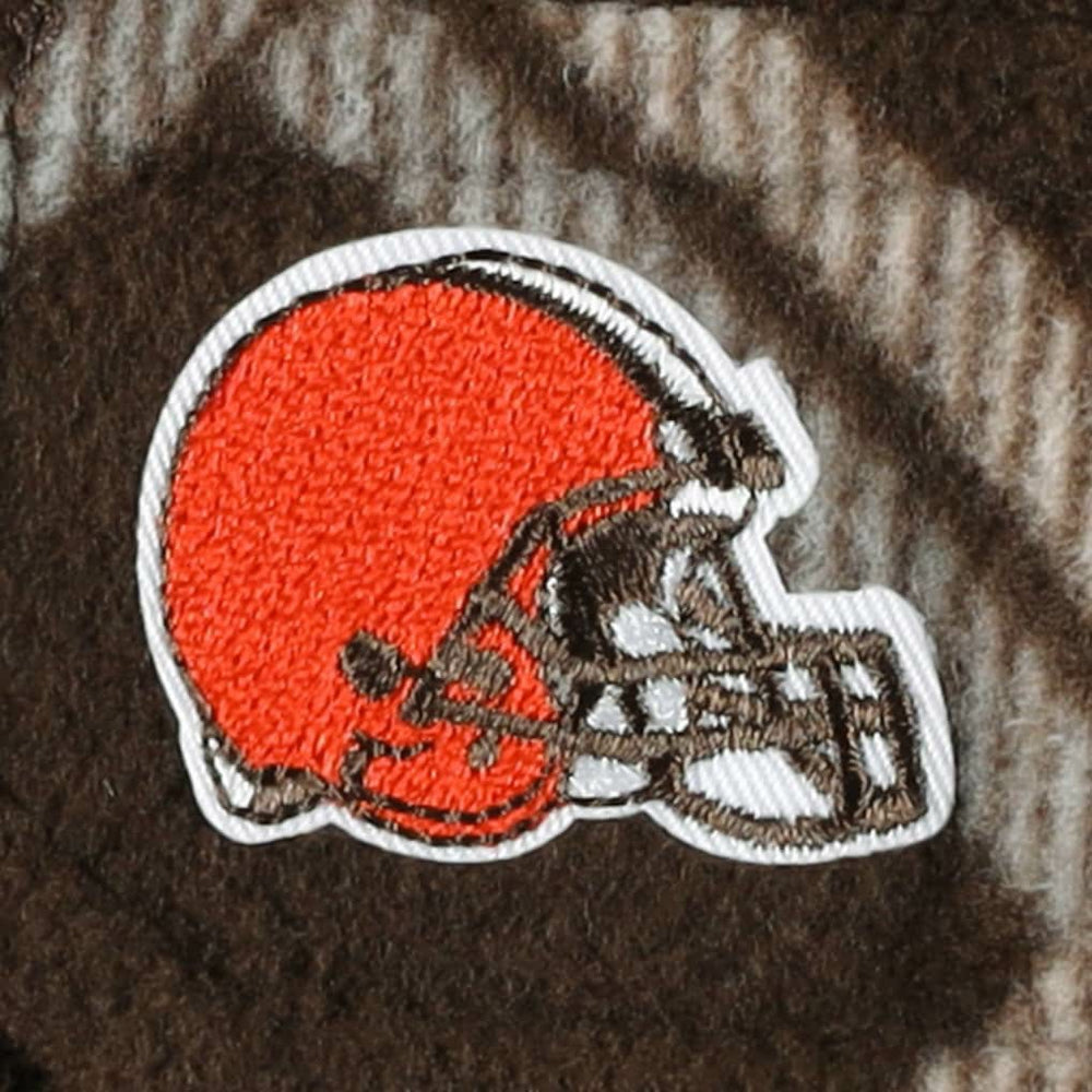 Cleveland Browns Antigua Industry Flannel Button-Up Shirt Jacket Brown | NFL