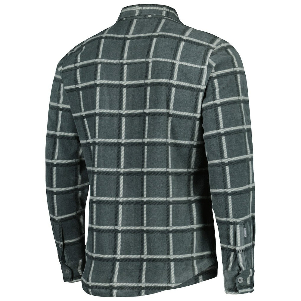 Green Bay Packers Antigua Industry Flannel Button-Up Shirt Jacket Gray | NFL