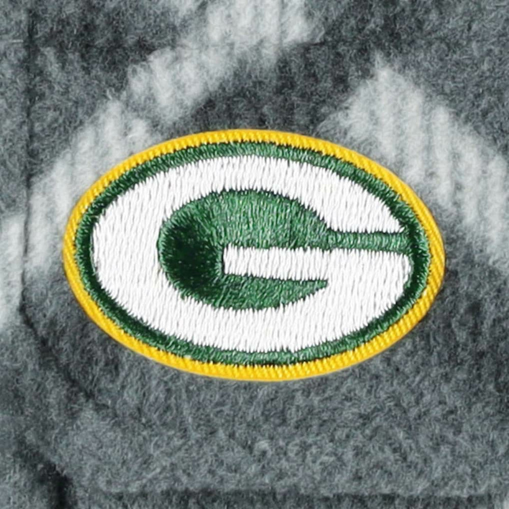 Green Bay Packers Antigua Industry Flannel Button-Up Shirt Jacket Gray | NFL