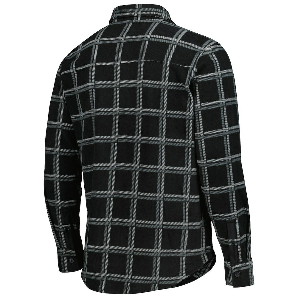 Las Vegas Raiders Antigua Industry Flannel Button-Up Shirt Jacket Black | NFL