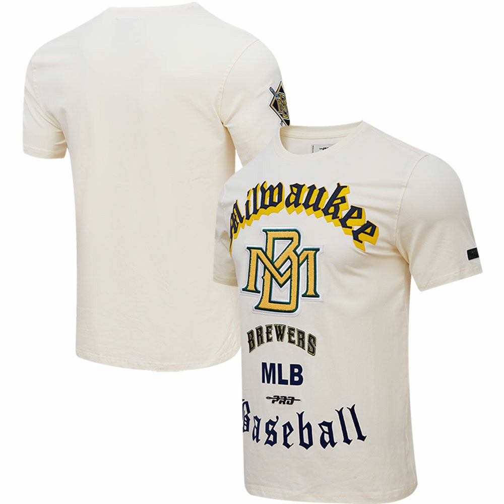 Milwaukee Brewers Pro Standard Cooperstown Collection Old English T-Shirt - MLB