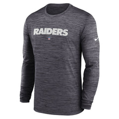 Las Vegas Raiders Sideline Team Velocity Performance Long Sleeve T-Shirt Black | Nike for Sale