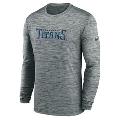 Tennessee Titans Sideline Team Velocity Performance Long Sleeve T-Shirt Heather Gray | Nike for Sale