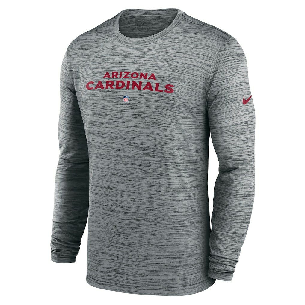 Arizona Cardinals Sideline Team Velocity Performance Long Sleeve T-Shirt Heather Gray | Nike for Sale
