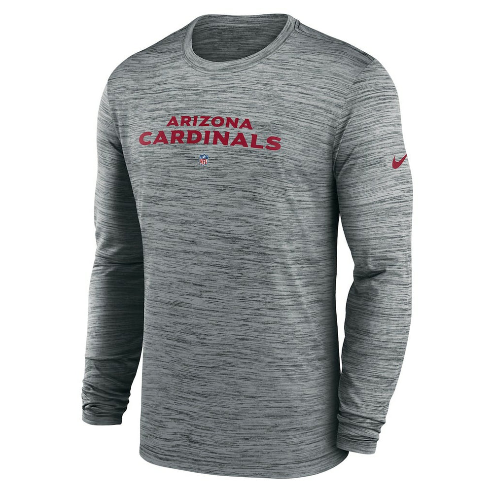 Arizona Cardinals Sideline Team Velocity Performance Long Sleeve T-Shirt Heather Gray | Nike for Sale