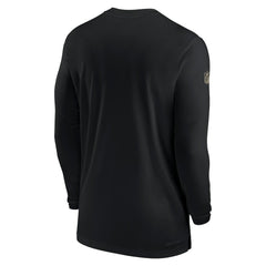 New Orleans Saints Sideline Coach Performance Long Sleeve T-Shirt Black | Nike for Sale