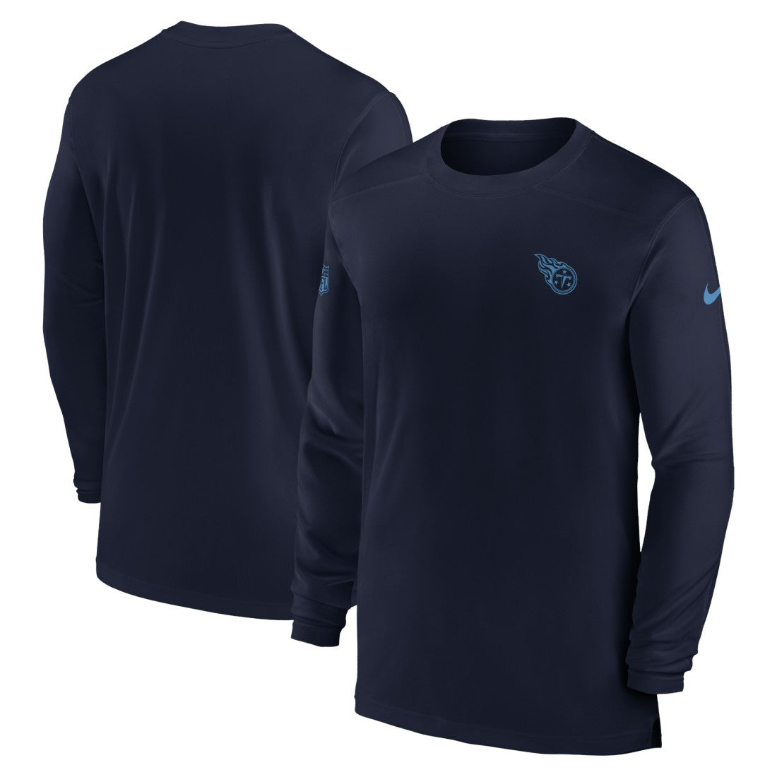 Tennessee Titans Sideline Coach Performance Long Sleeve T-Shirt Navy | Nike for Sale