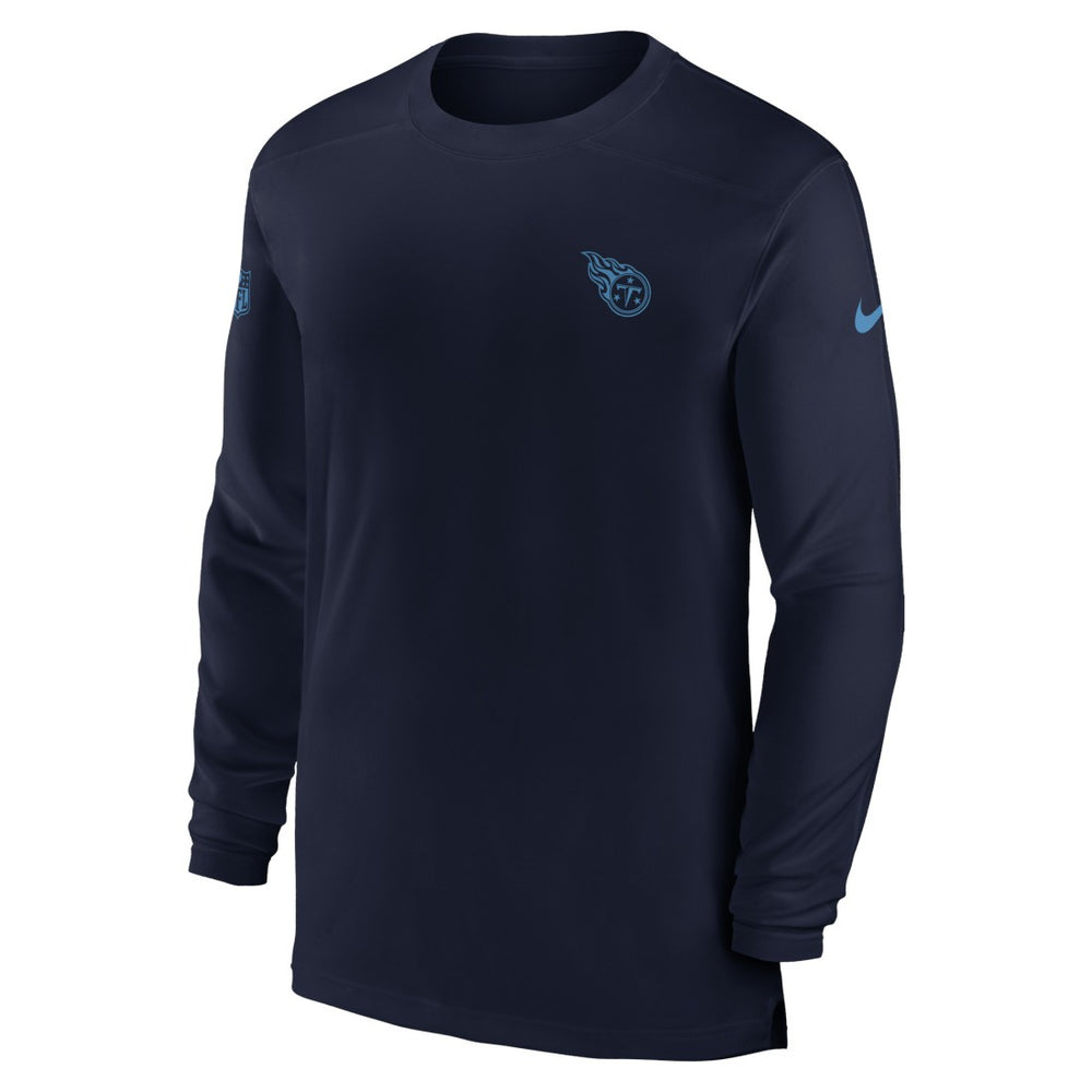 Tennessee Titans Sideline Coach Performance Long Sleeve T-Shirt Navy | Nike for Sale