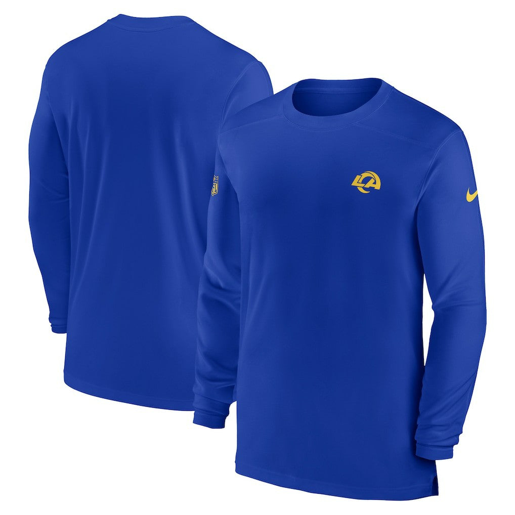 Los Angeles Rams Sideline Coach Performance Long Sleeve T-Shirt Royal | Nike for Sale