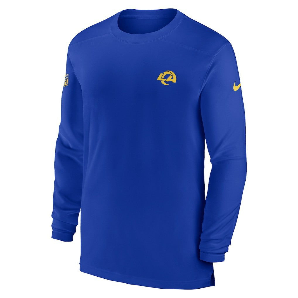 Los Angeles Rams Sideline Coach Performance Long Sleeve T-Shirt Royal | Nike for Sale