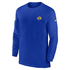 Los Angeles Rams Sideline Coach Performance Long Sleeve T-Shirt Royal | Nike for Sale
