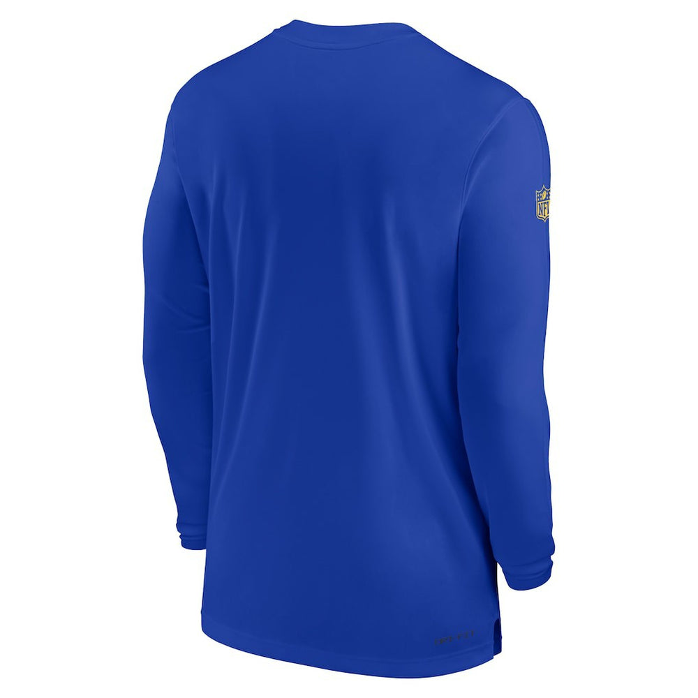 Los Angeles Rams Sideline Coach Performance Long Sleeve T-Shirt Royal | Nike for Sale