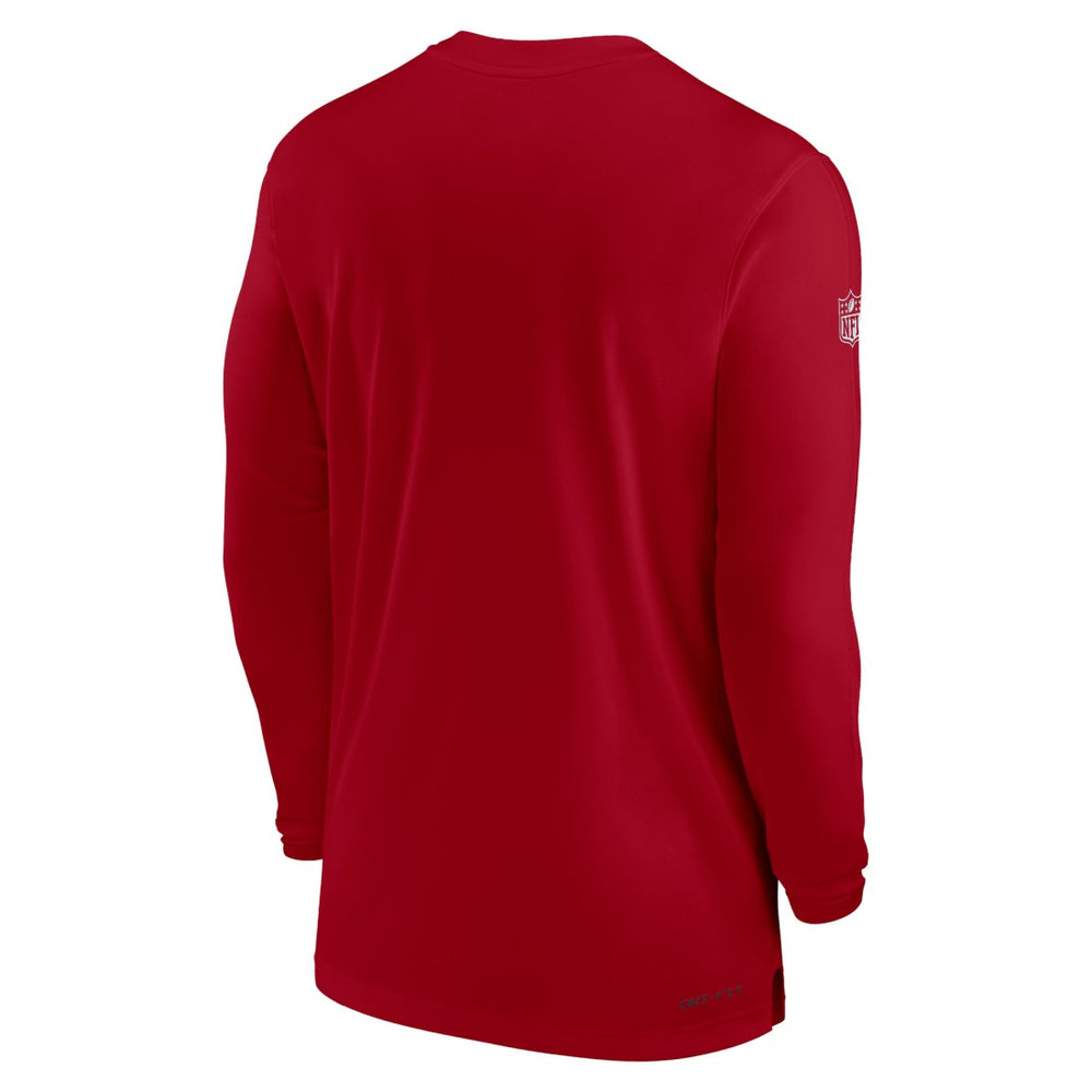 Tampa Bay Buccaneers Sideline Coach Performance Long Sleeve T-Shirt Red | Nike for Sale