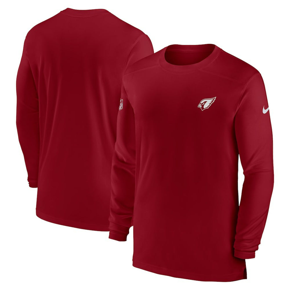 Arizona Cardinals Sideline Coach Performance Long Sleeve T-Shirt Cardinal | Nike for Sale
