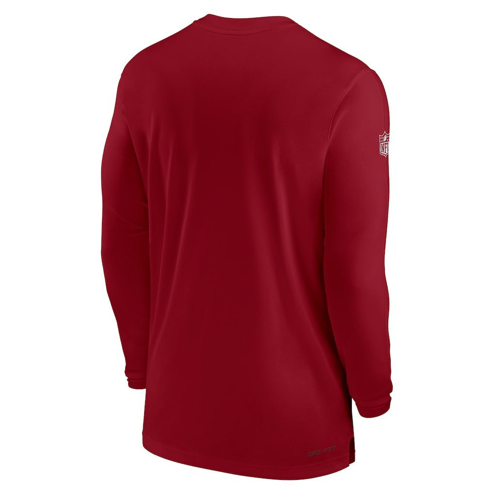 Arizona Cardinals Sideline Coach Performance Long Sleeve T-Shirt Cardinal | Nike for Sale