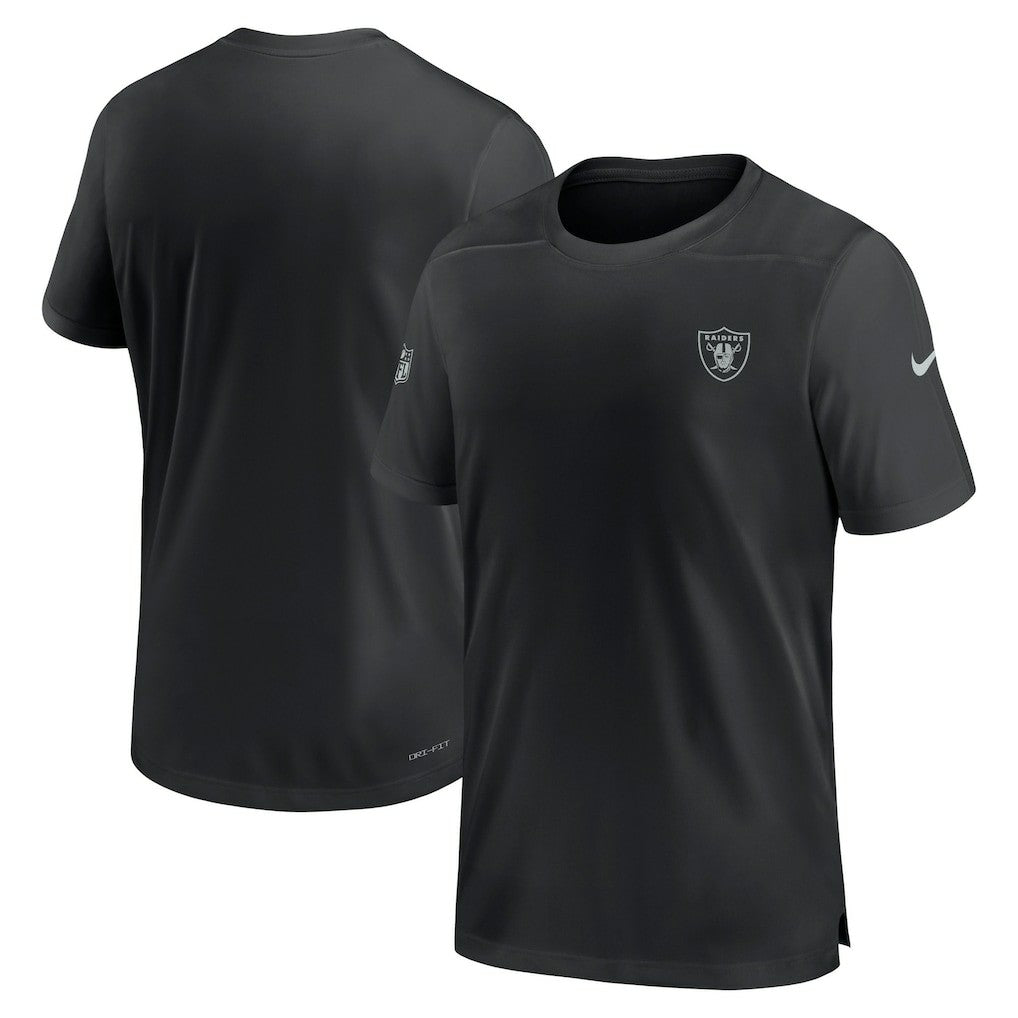 Las Vegas Raiders Sideline Coach Performance T-Shirt Black | Nike for Sale