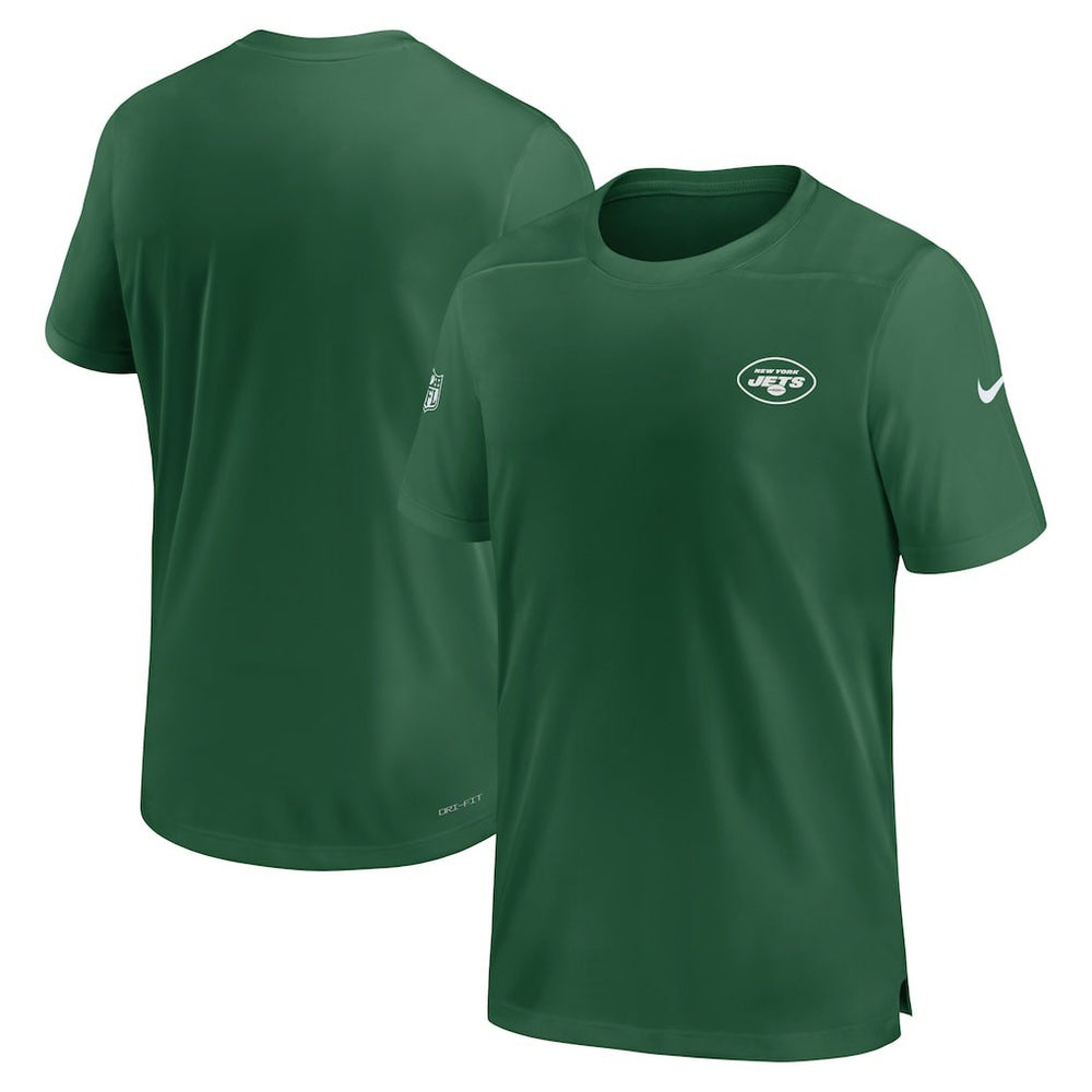 New York Jets Sideline Coach Performance T-Shirt Green | Nike for Sale
