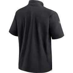 Jacksonville Jaguars Sideline Coach Short Sleeve Hoodie Quarter-Zip Jacket - Black | Nike for Sale