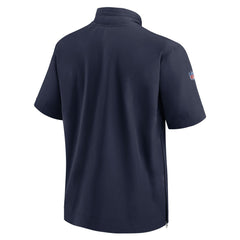 Tennessee Titans Sideline Coach Short Sleeve Hoodie Quarter-Zip Jacket - Navy | Nike for Sale