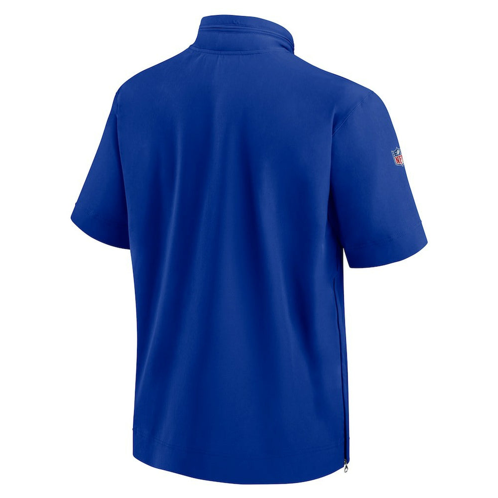 Buffalo Bills Sideline Coach Short Sleeve Hoodie Quarter-Zip Jacket - Royal | Nike for Sale