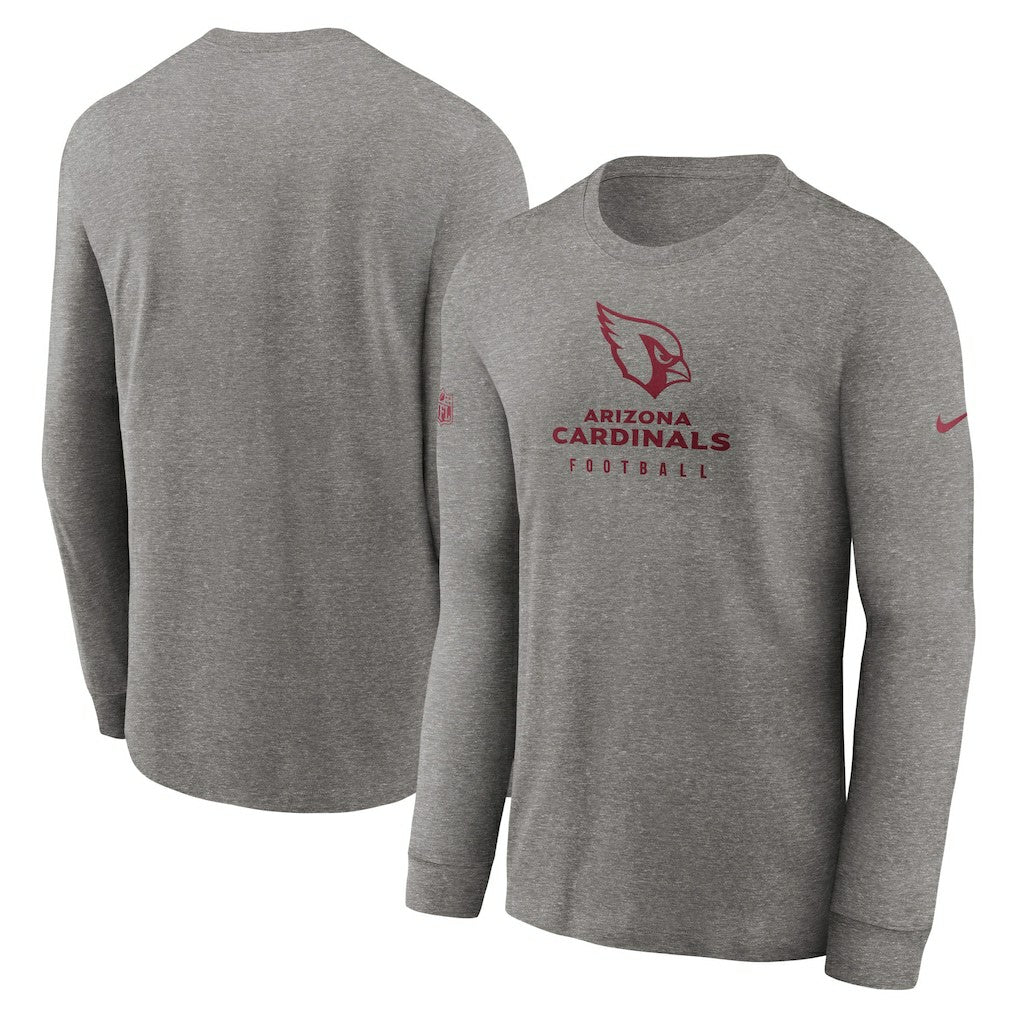 Arizona Cardinals Sideline Performance Long Sleeve T-Shirt Heather Gray | Nike for Sale