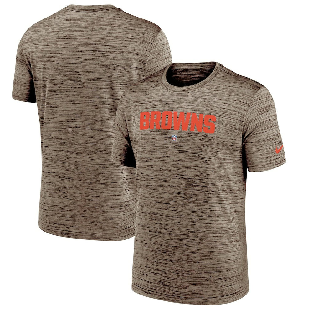 Cleveland Browns Velocity Performance T-Shirt Brown | Nike for Sale