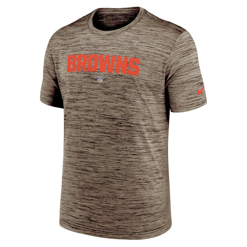 Cleveland Browns Velocity Performance T-Shirt Brown | Nike for Sale