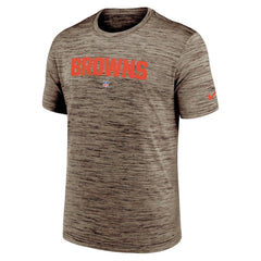 Cleveland Browns Velocity Performance T-Shirt Brown | Nike for Sale