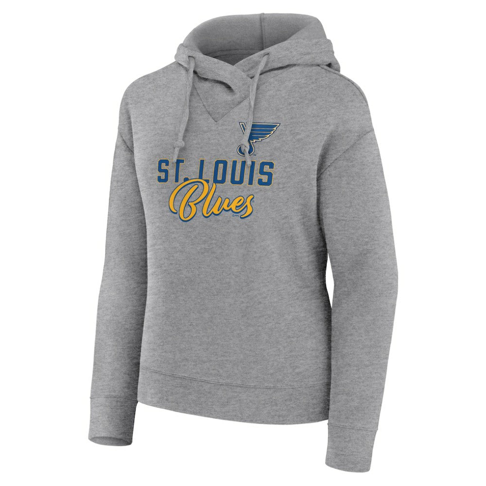 St. Louis Blues Fanatics Women's Script Favorite Pullover Hoodie - Heather Gray - NHL