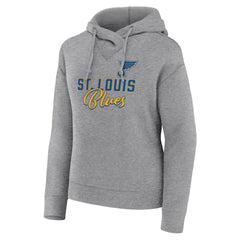 St. Louis Blues Fanatics Women's Script Favorite Pullover Hoodie - Heather Gray - NHL