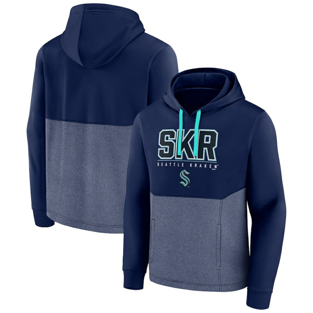 Seattle Kraken Fanatics Successful Tri-Blend Pullover Hoodie - Deep Sea Blue - NHL