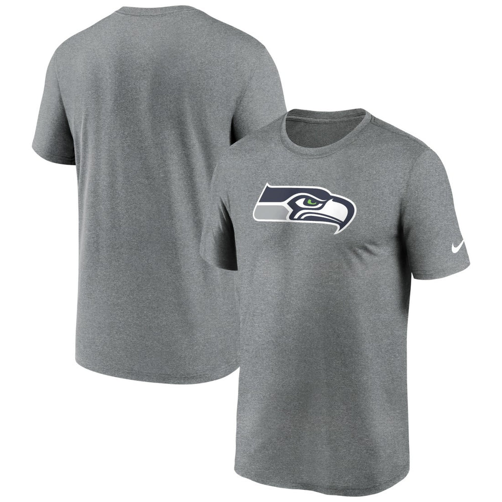 Seattle Seahawks Primetime Legend Logo Performance T-Shirt Heather Charcoal | Nike for Sale