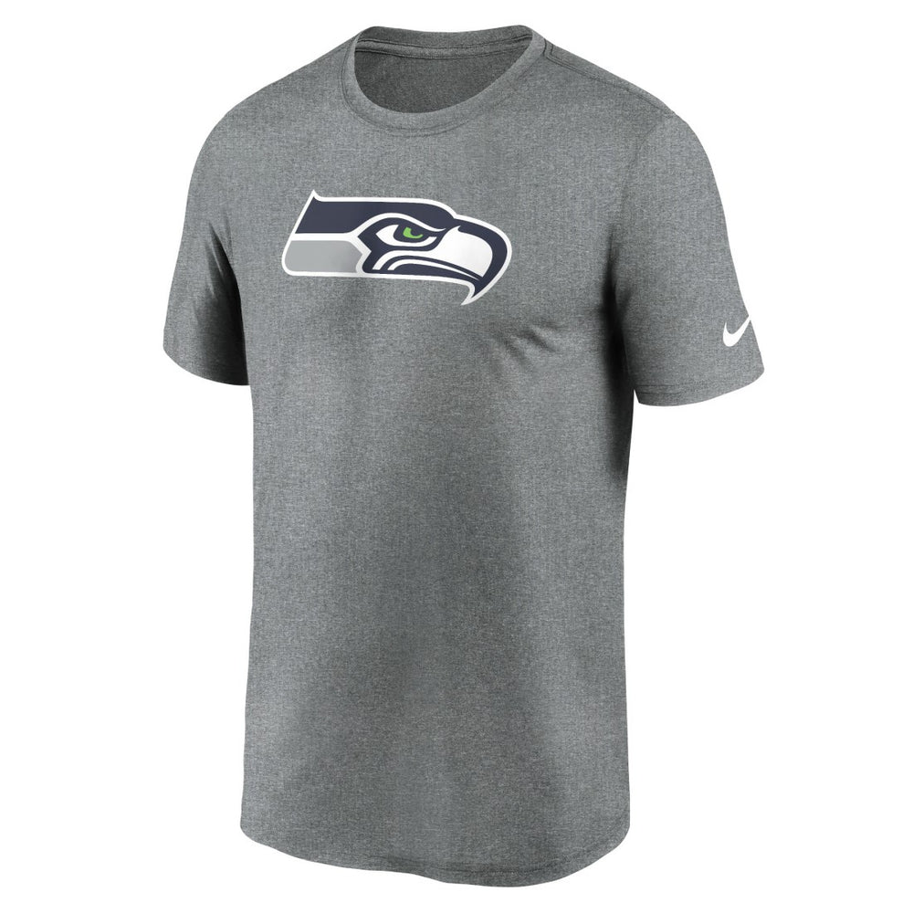 Seattle Seahawks Primetime Legend Logo Performance T-Shirt Heather Charcoal | Nike for Sale