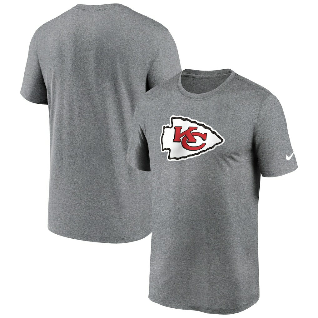 Kansas City Chiefs Primetime Legend Logo Performance T-Shirt Heather Charcoal | Nike for Sale