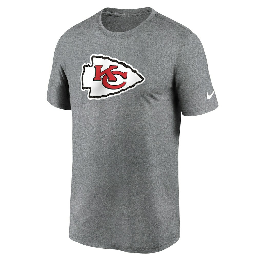Kansas City Chiefs Primetime Legend Logo Performance T-Shirt Heather Charcoal | Nike for Sale