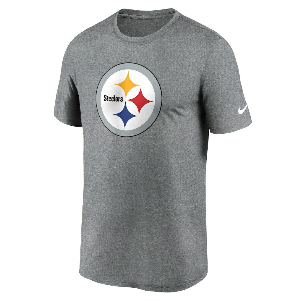 Pittsburgh Steelers Primetime Legend Logo Performance T-Shirt Heather Charcoal | Nike for Sale