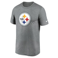 Pittsburgh Steelers Primetime Legend Logo Performance T-Shirt Heather Charcoal | Nike for Sale