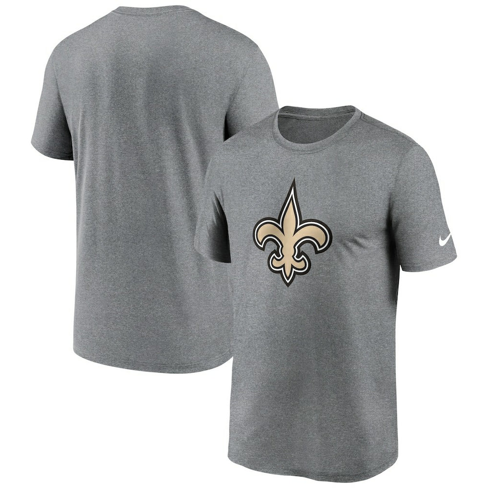 New Orleans Saints Primetime Legend Logo Performance T-Shirt Heather Charcoal | Nike for Sale