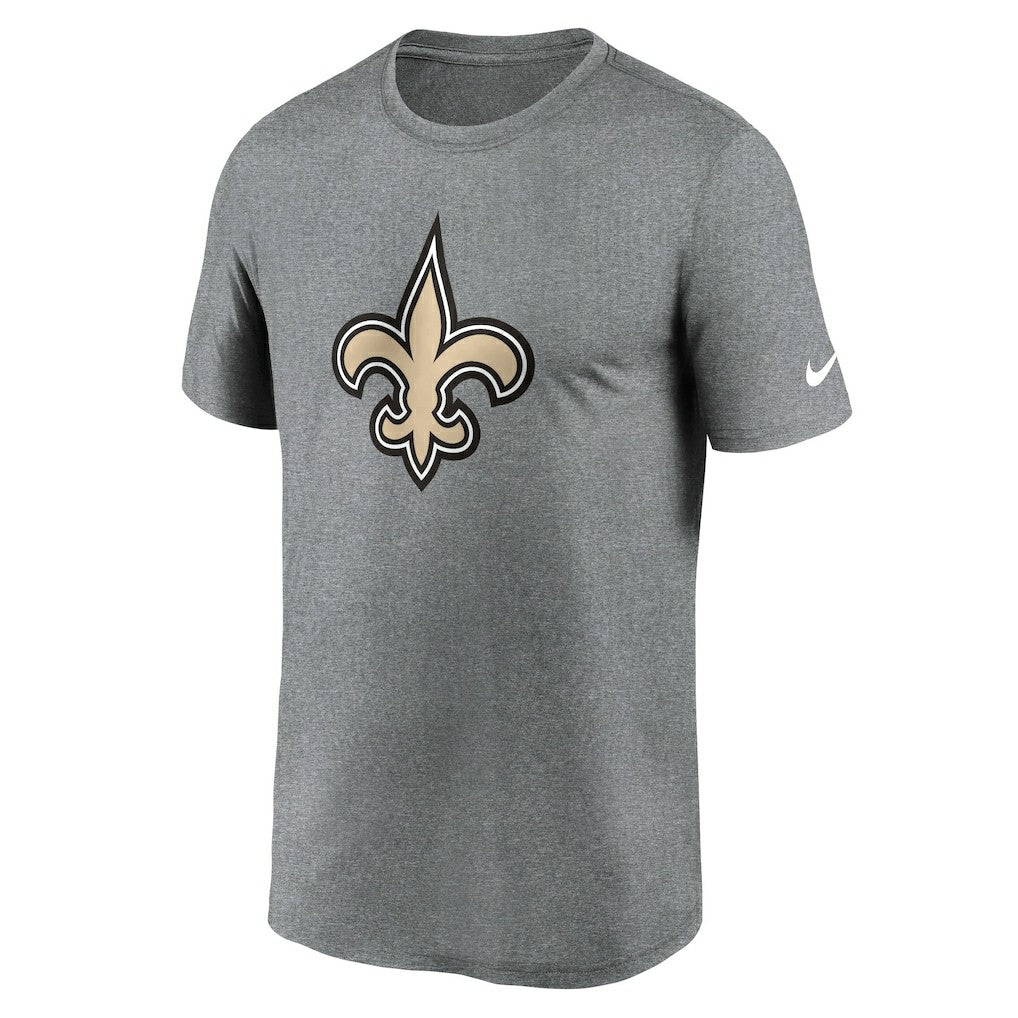New Orleans Saints Primetime Legend Logo Performance T-Shirt Heather Charcoal | Nike for Sale
