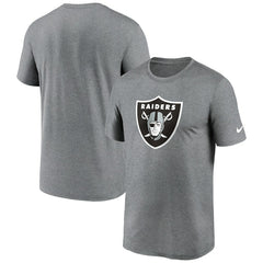 Las Vegas Raiders Primetime Legend Logo Performance T-Shirt Heather Charcoal | Nike for Sale