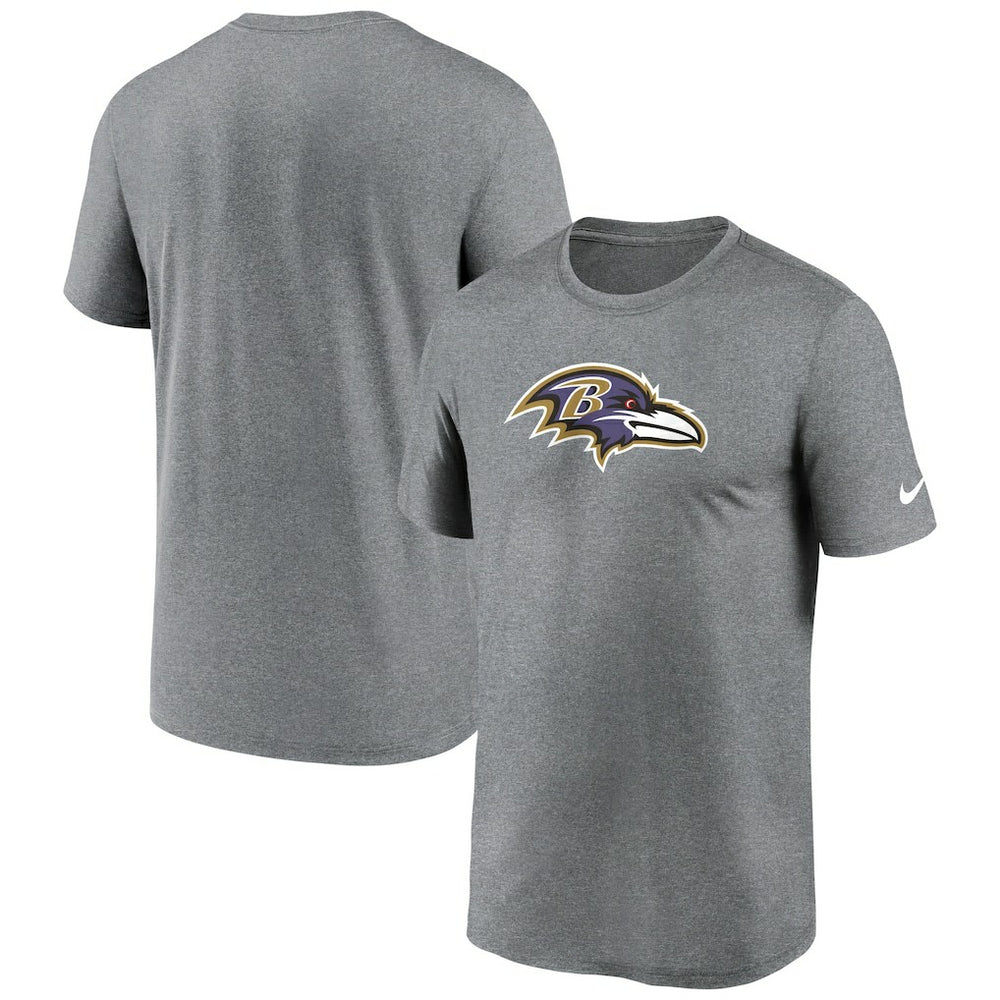 Baltimore Ravens Primetime Legend Logo Performance T-Shirt Heather Charcoal | Nike for Sale