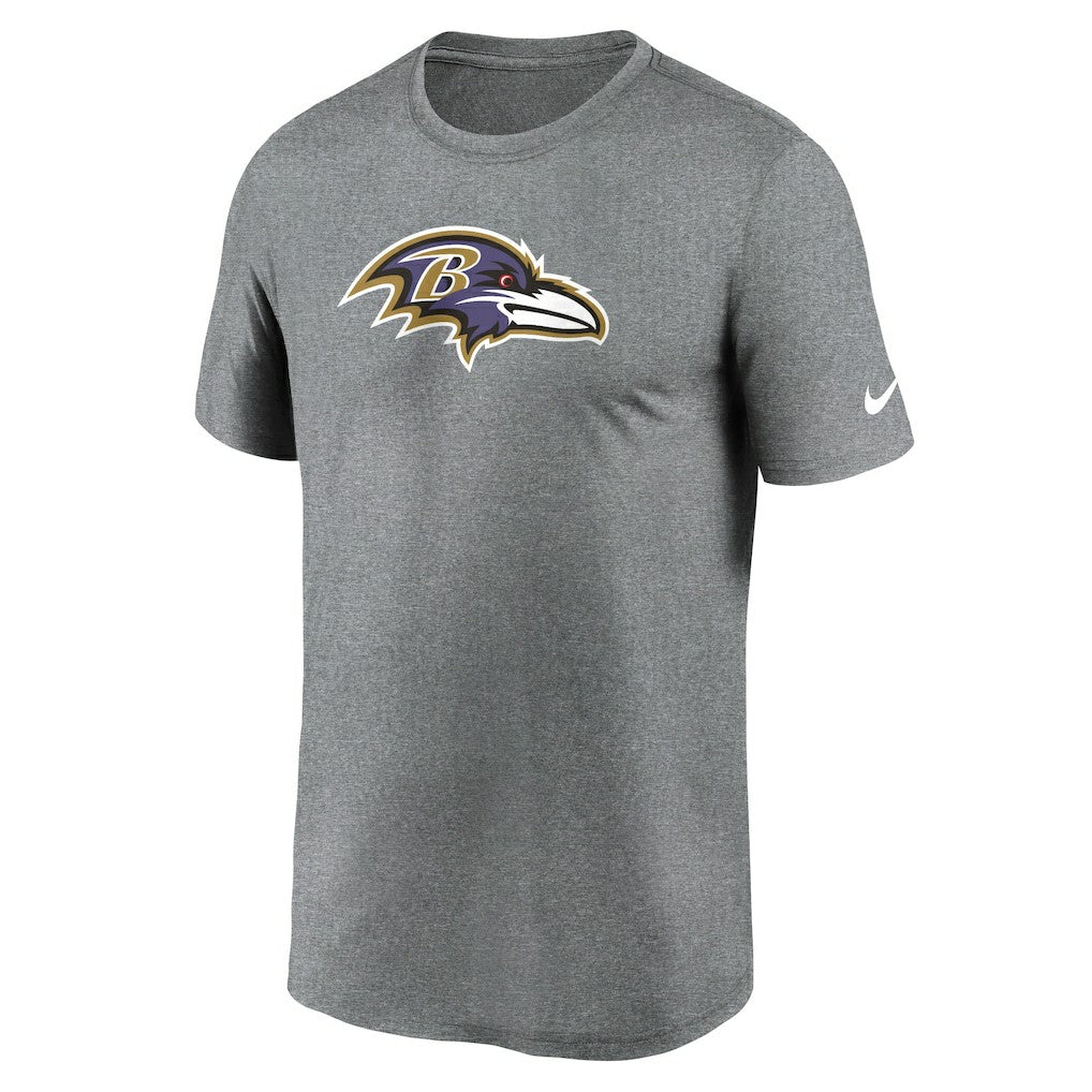 Baltimore Ravens Primetime Legend Logo Performance T-Shirt Heather Charcoal | Nike for Sale